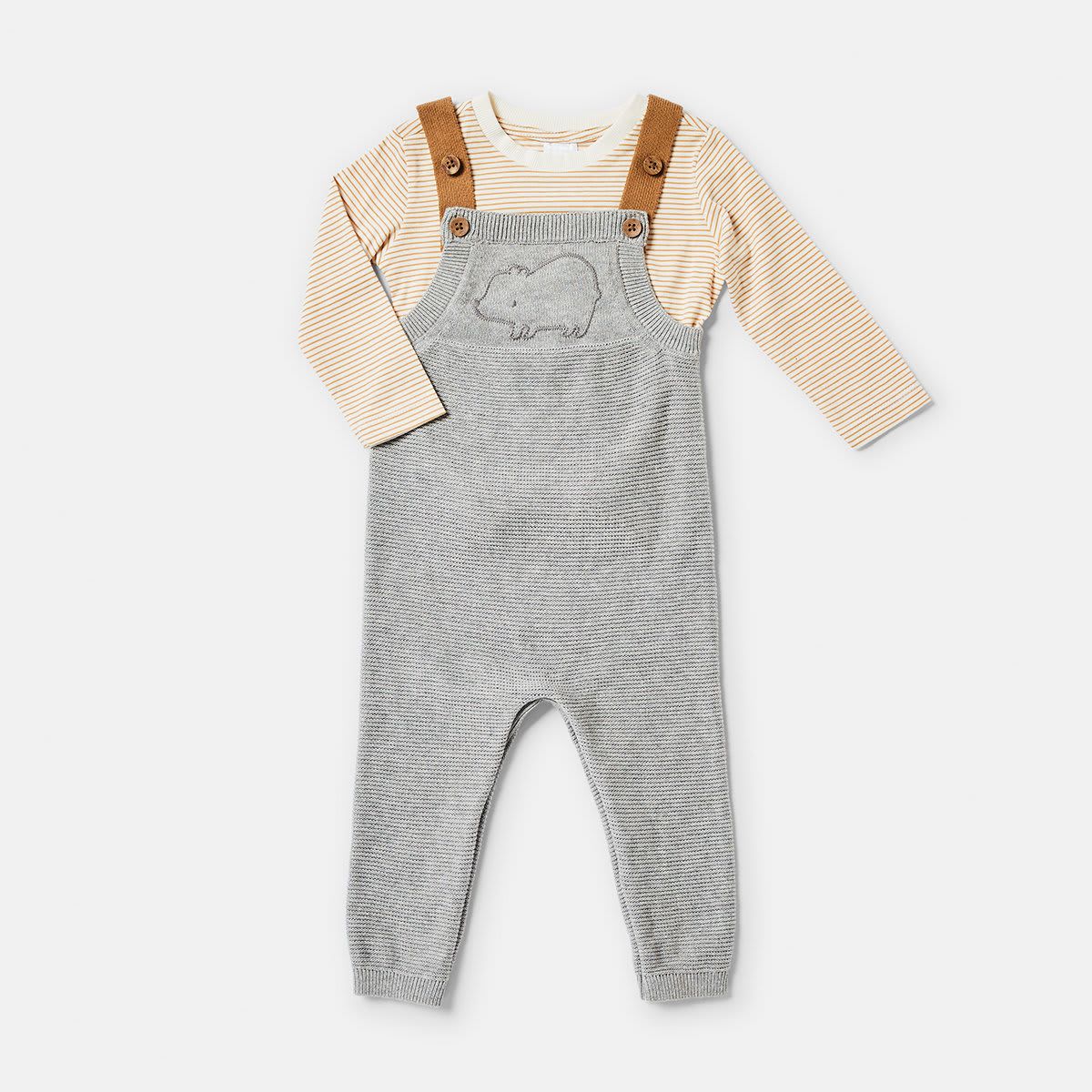 Knit Dungaree Set