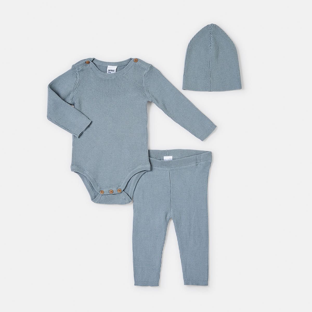 Newborn Organic Knit Ribbed Set