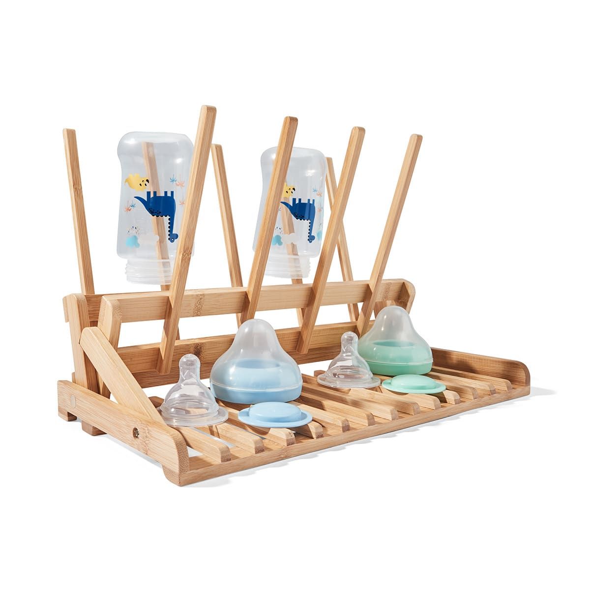 Bamboo Bottle Draining Rack