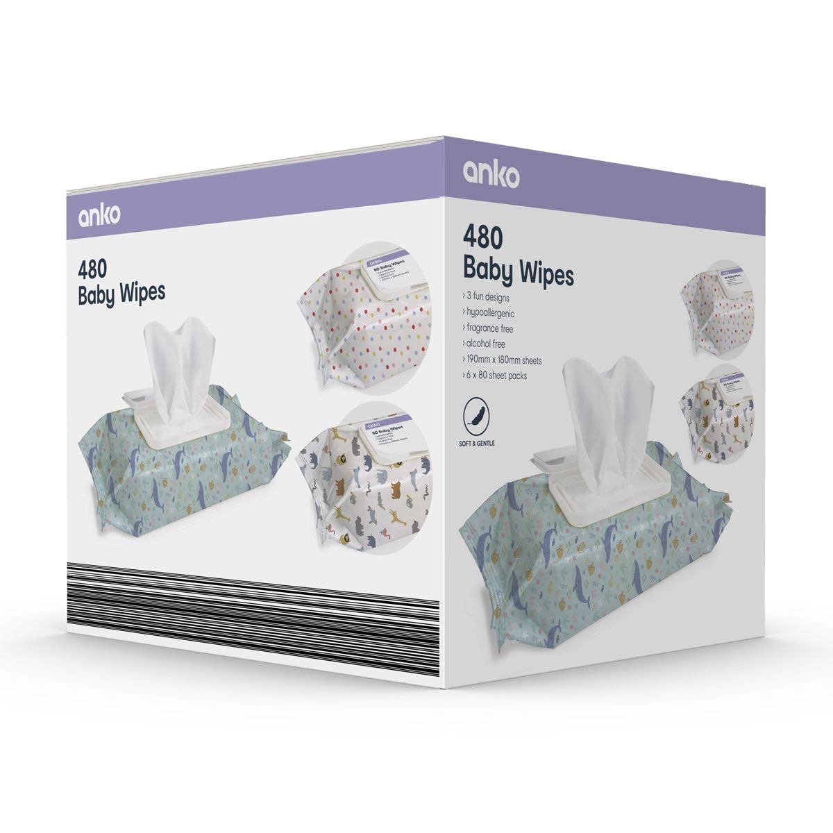 480 Pack Baby Wipes