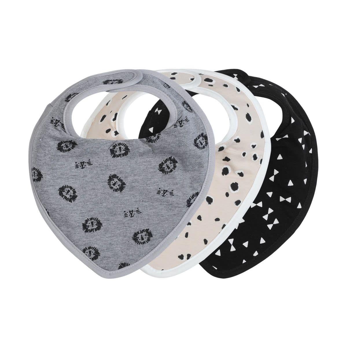 3 Pack Bandana Bibs - Lion