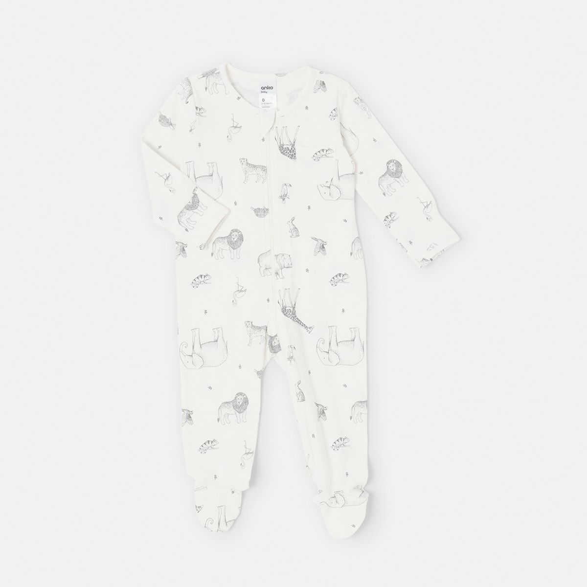 Unisex Newborn Organic Coverall with Inbuilt Feet