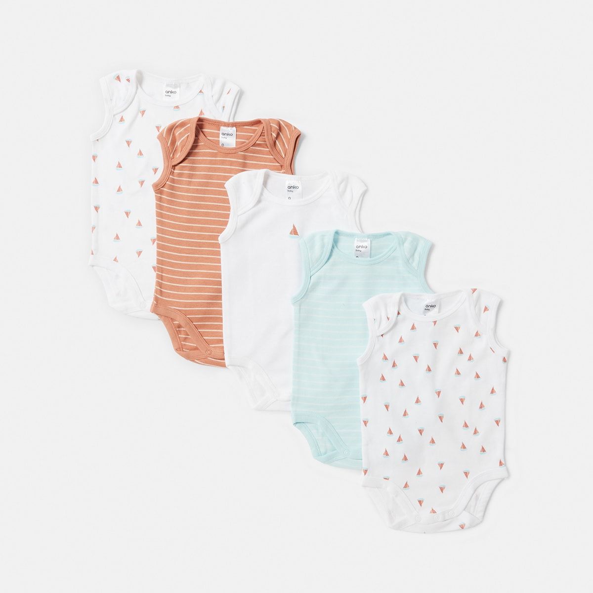 5 Pack Organic Cotton Bodysuit