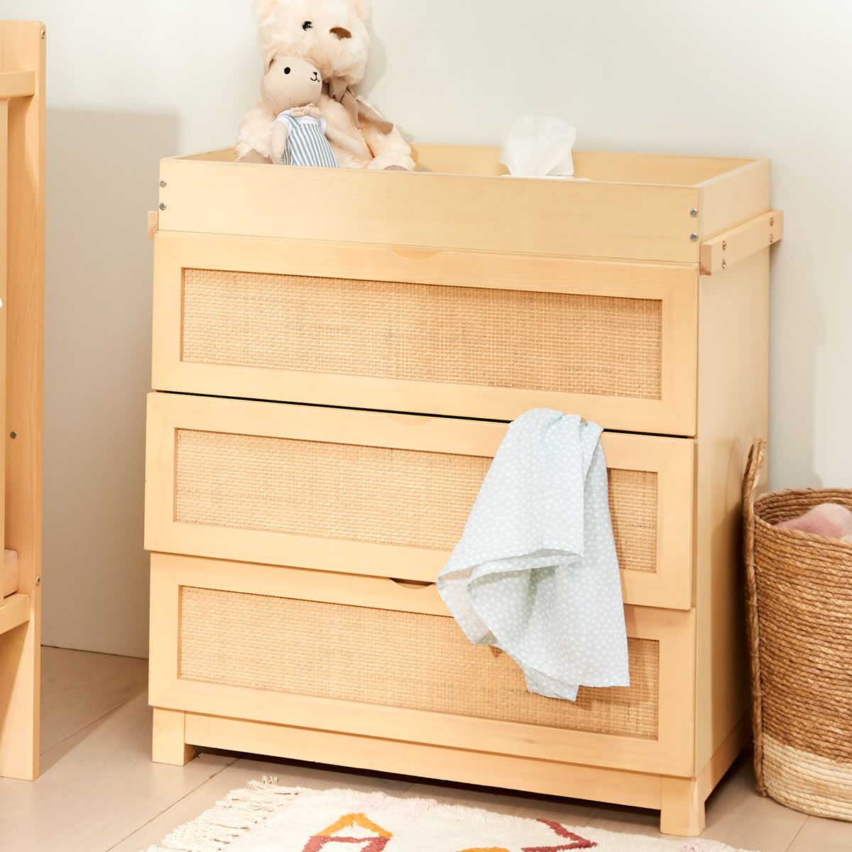 Rattan Dresser With Change Top