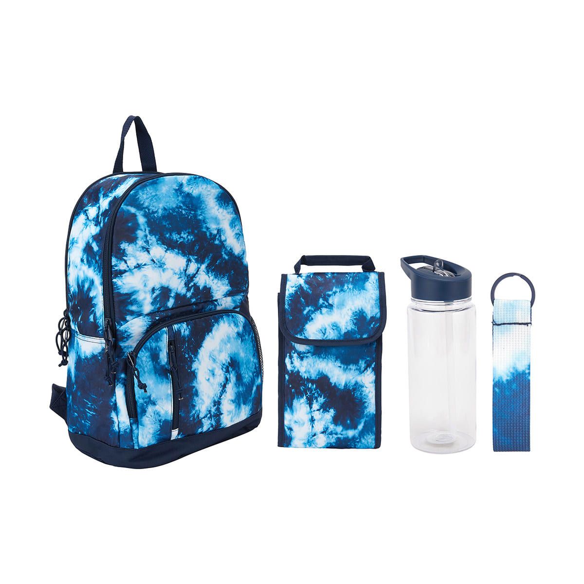 4 Piece Tie Dye Backpack Set