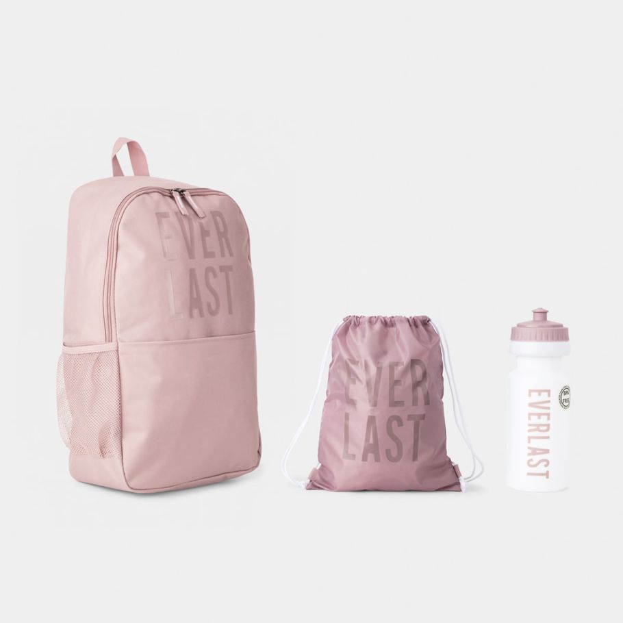 3 Piece Active Everlast Backpack Set - Pink