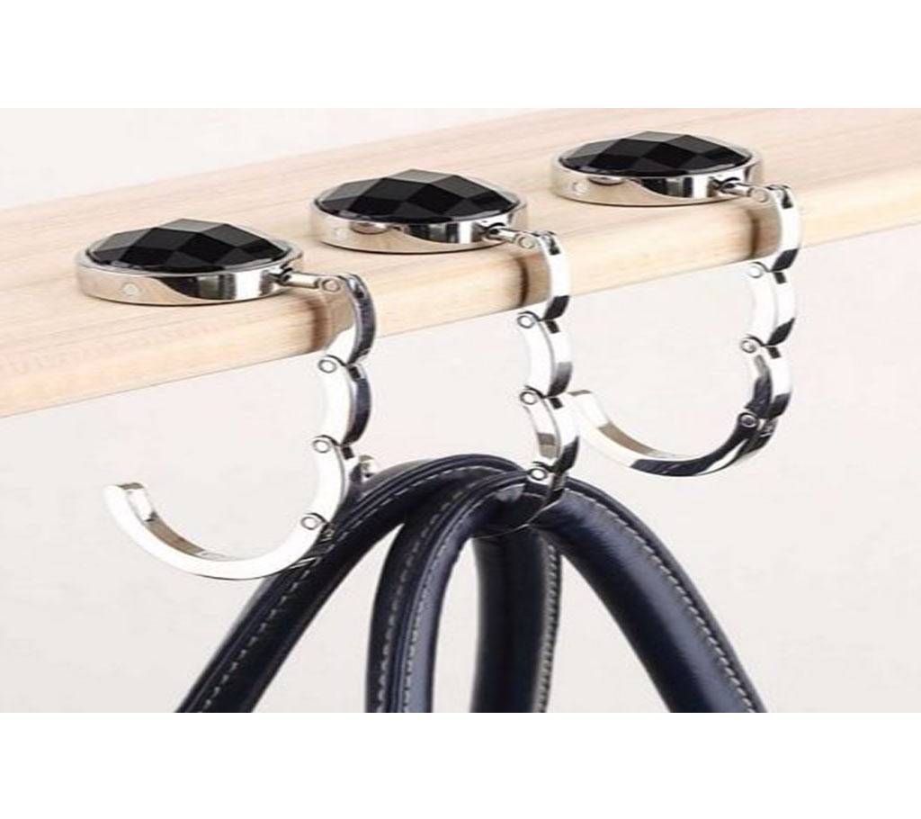 1Pcs Multifunctional Portable Crystal Foldable Alloy Hangbag Purse Hook Holder