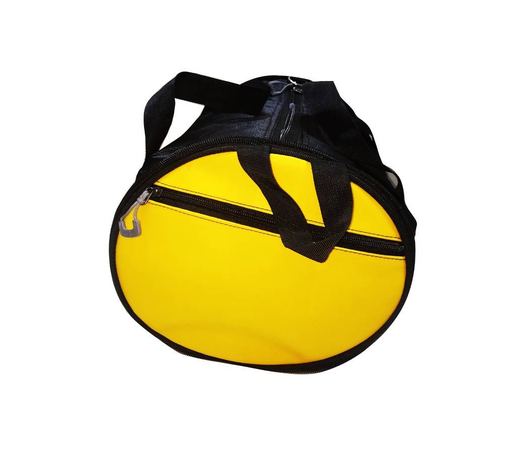 Artificial leather Circle Shaped Travel Bag Yellow