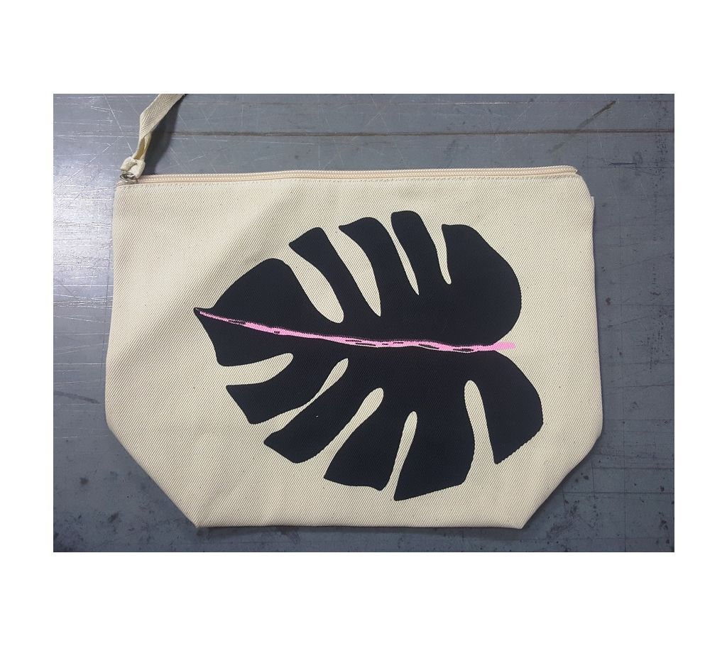 Modern Monstera Cosmetic Bag Large