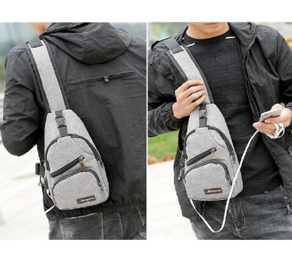 CROSSBODY CHEST BAG WITH USB CHARGING