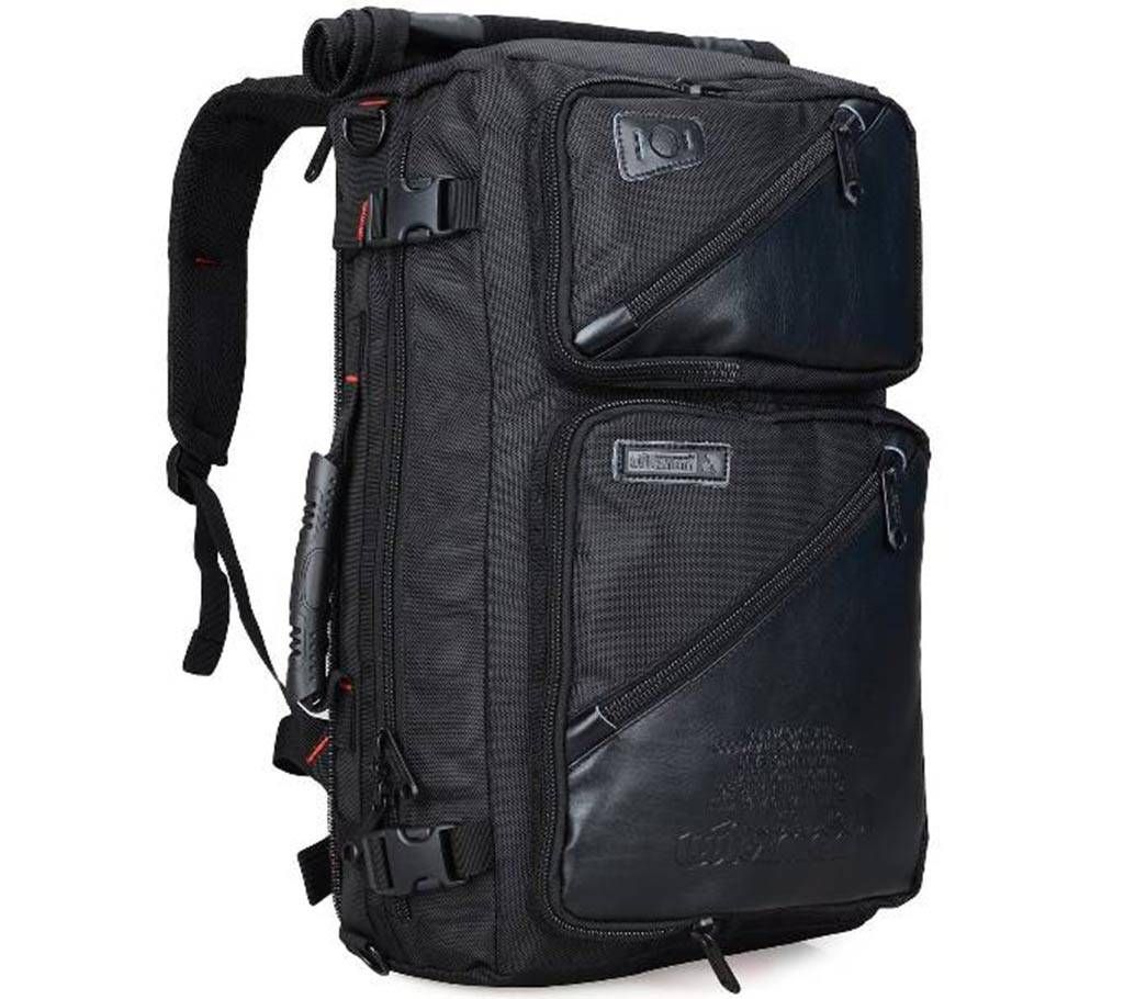 Witzman Canvas  PU Leather 20202 (Black )Backpack