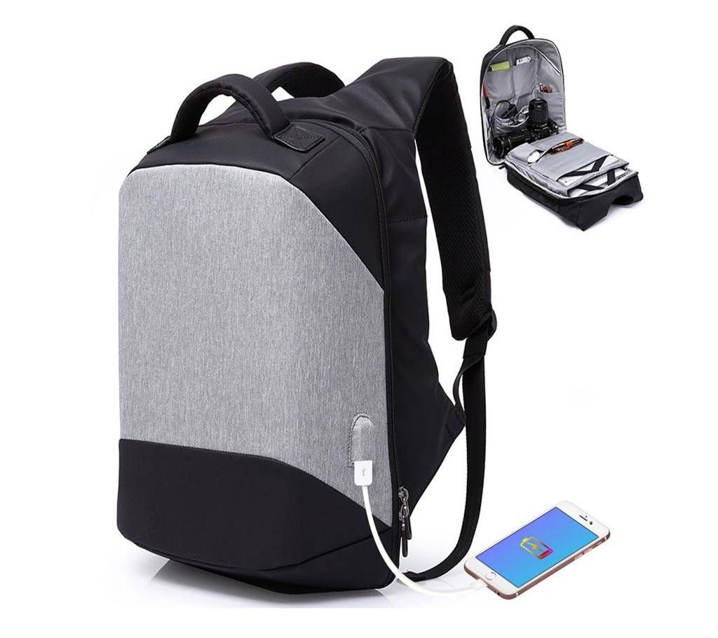 Kaka waterproof travel backpack (kaka-2248) - Black+Ash