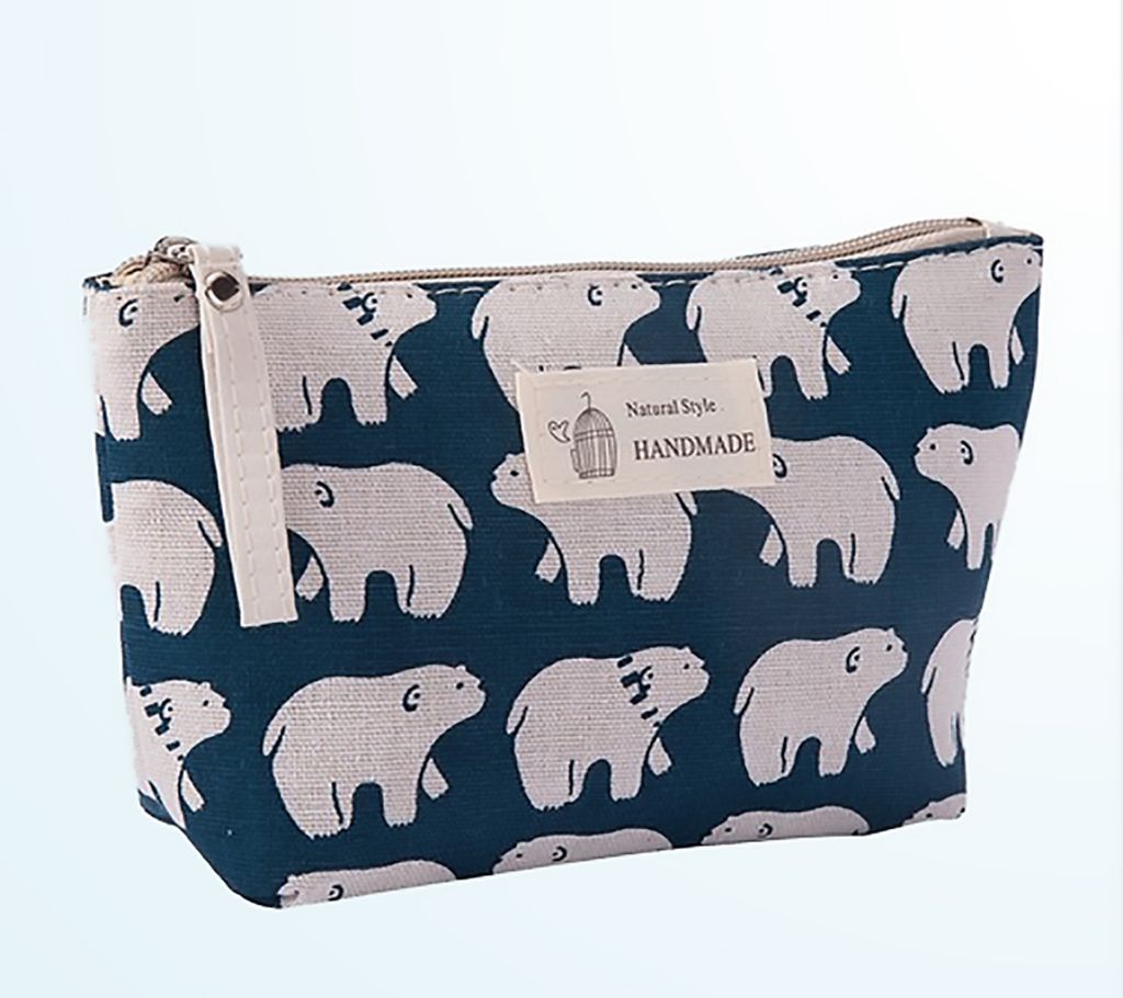 Women Plaid Travel Cosmetic Bag