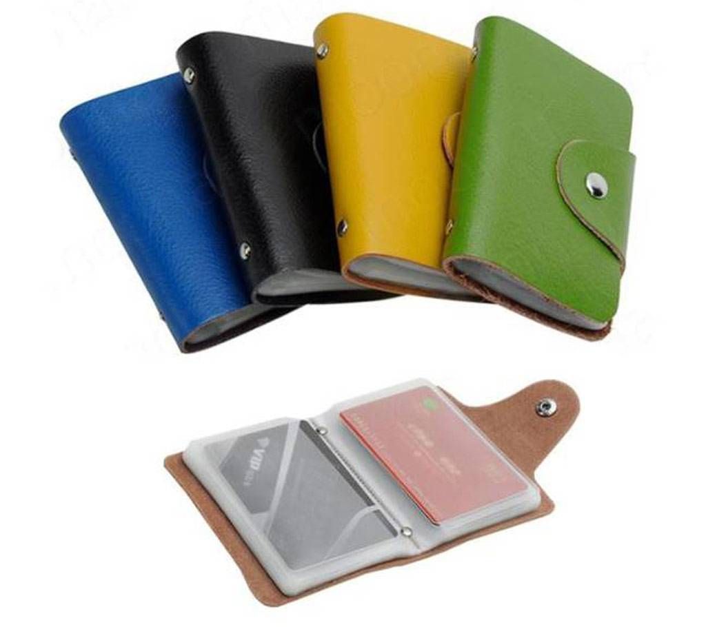 Multicolour Leather Visiting Card Holder for Men