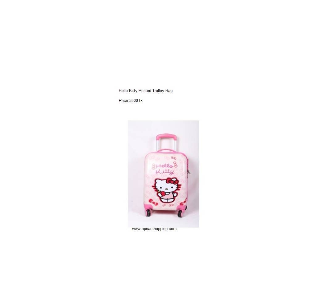 Hello Kitty Printed Trolley Bag