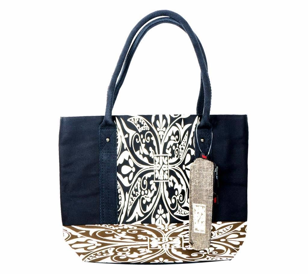 Printed Jute & Cotton Ladies Bag