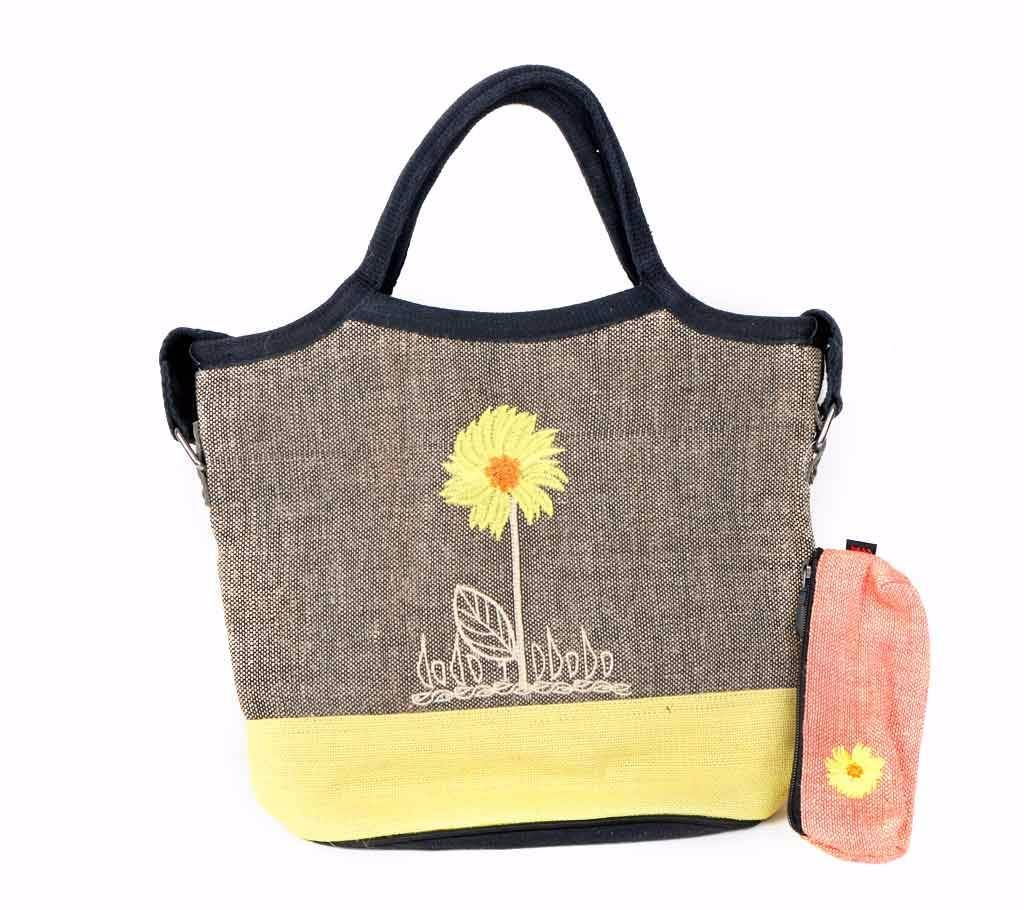 Cotton & Jute Colorful Ladies Bag