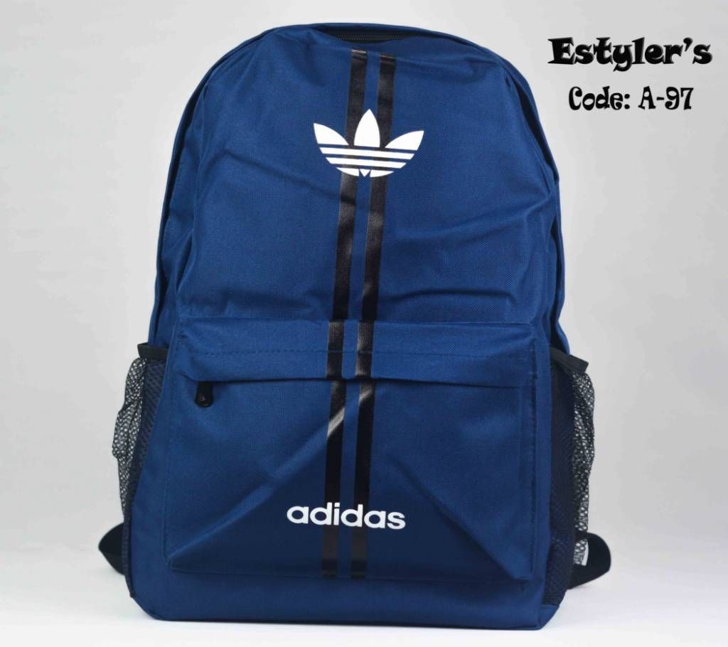 Adidas Navy Blue black Stripes Backpack (Copy)