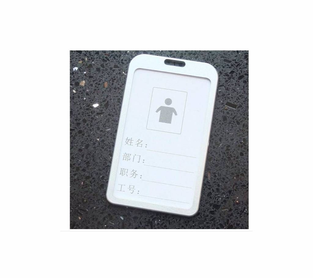 1Pcs Metal Alloy Aluminium ID Badge Card Holder