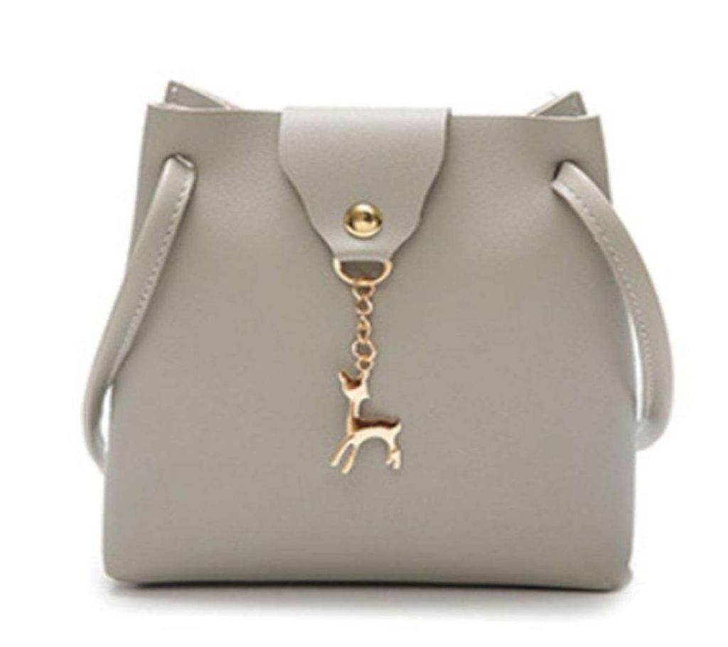 Fashion Women Bag PU Leather Bucket Cross Body Messenger Deer Decor