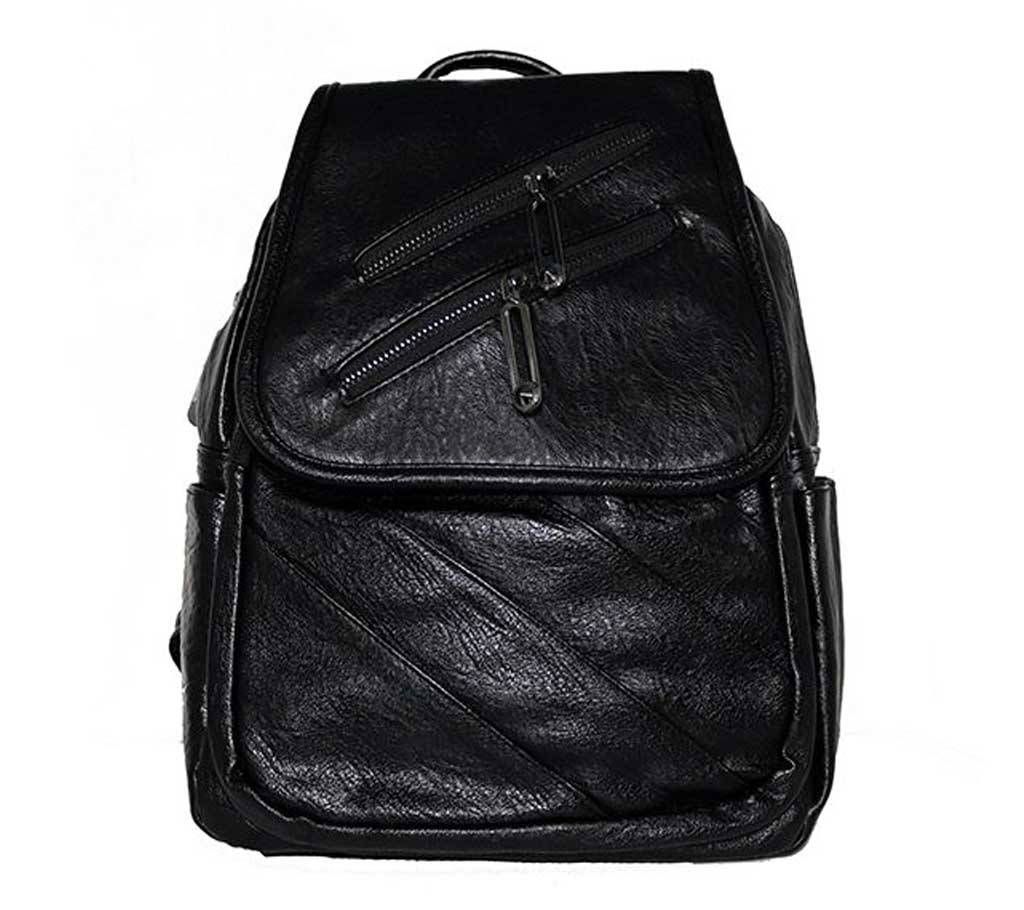 Leather Backpack (Black)