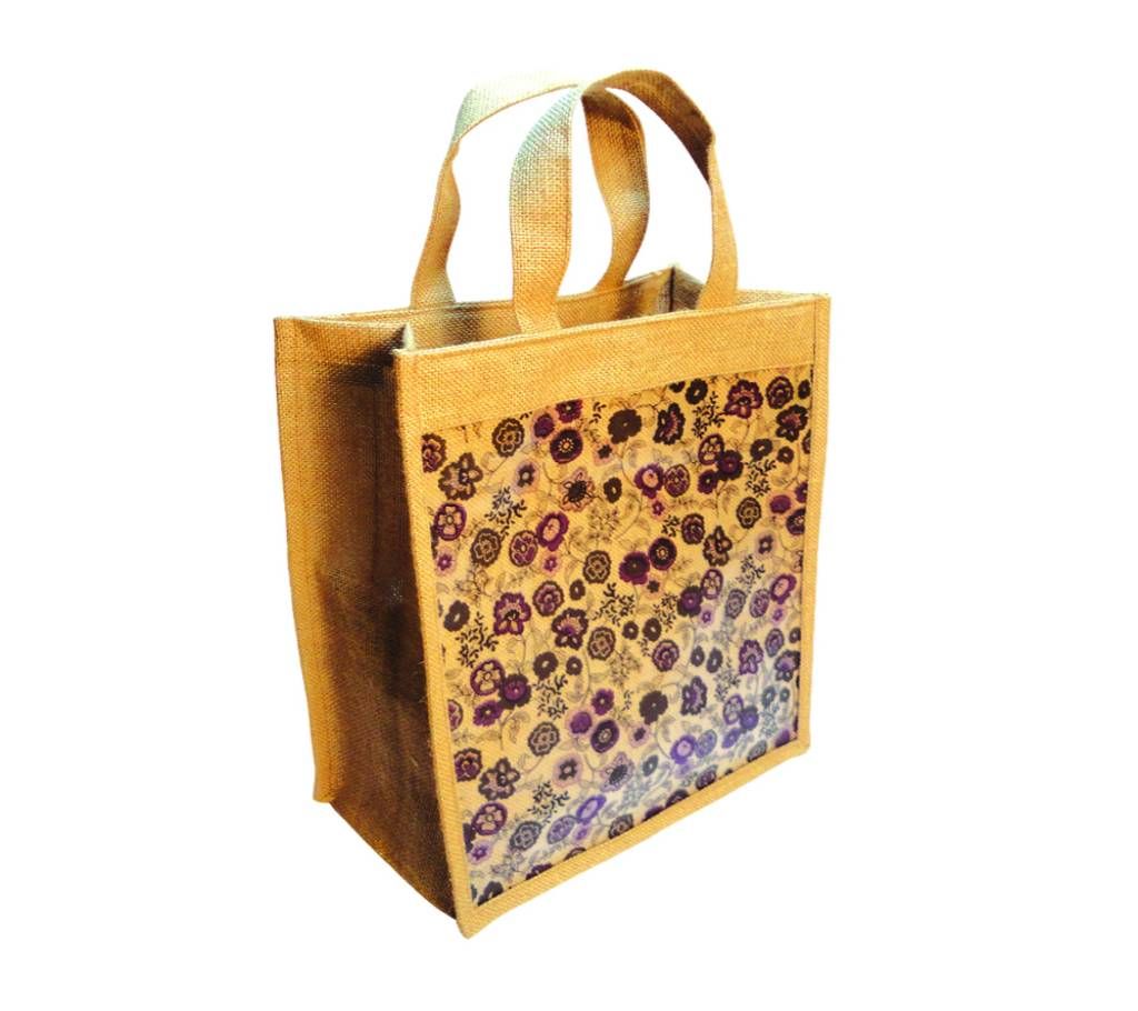 Natural Jute Shopping Bag- 12x14x5  inch