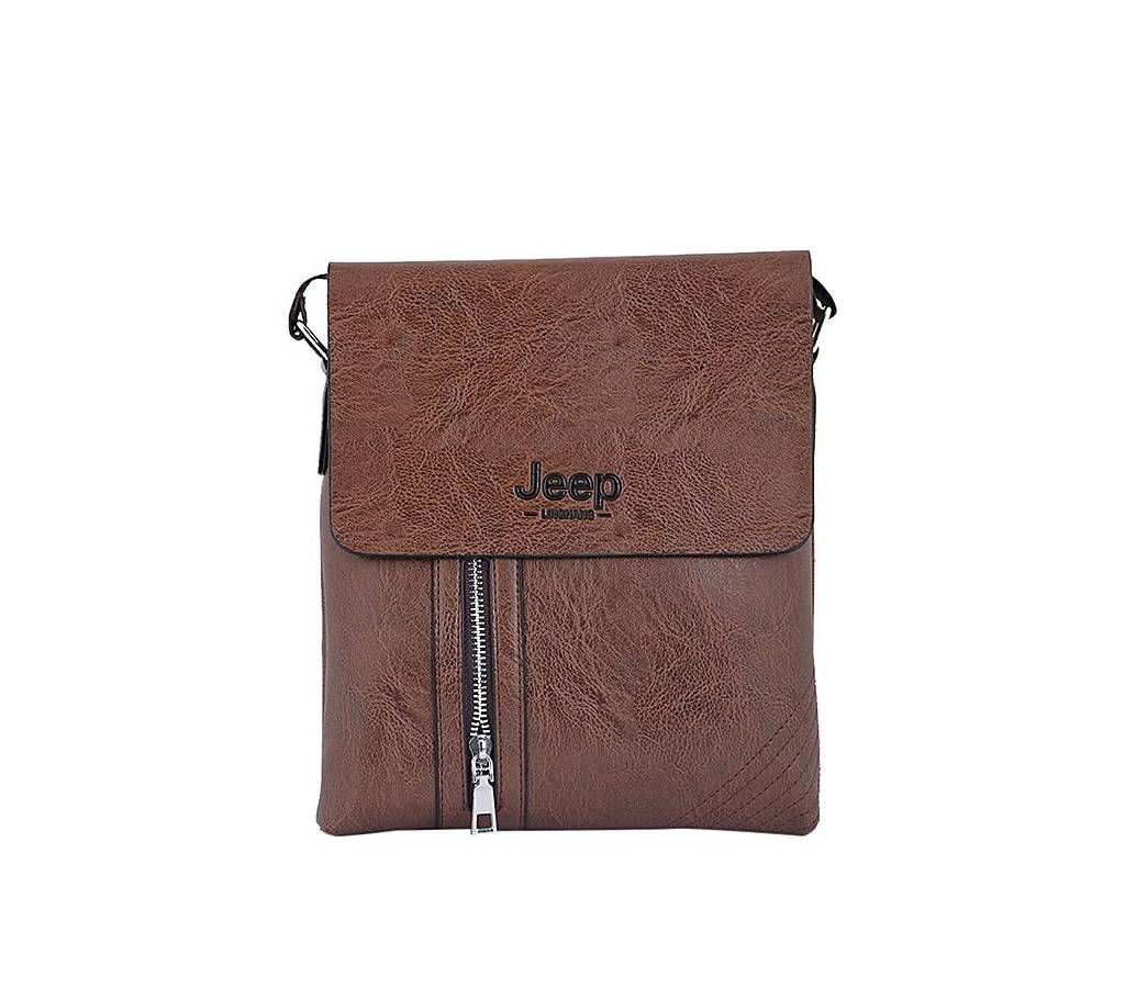 Leather Messenger Bag For Men - Chocolate
