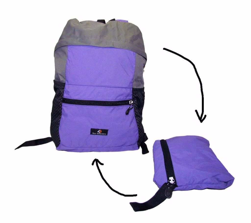 Folding Travel Backpack (Light Purple)