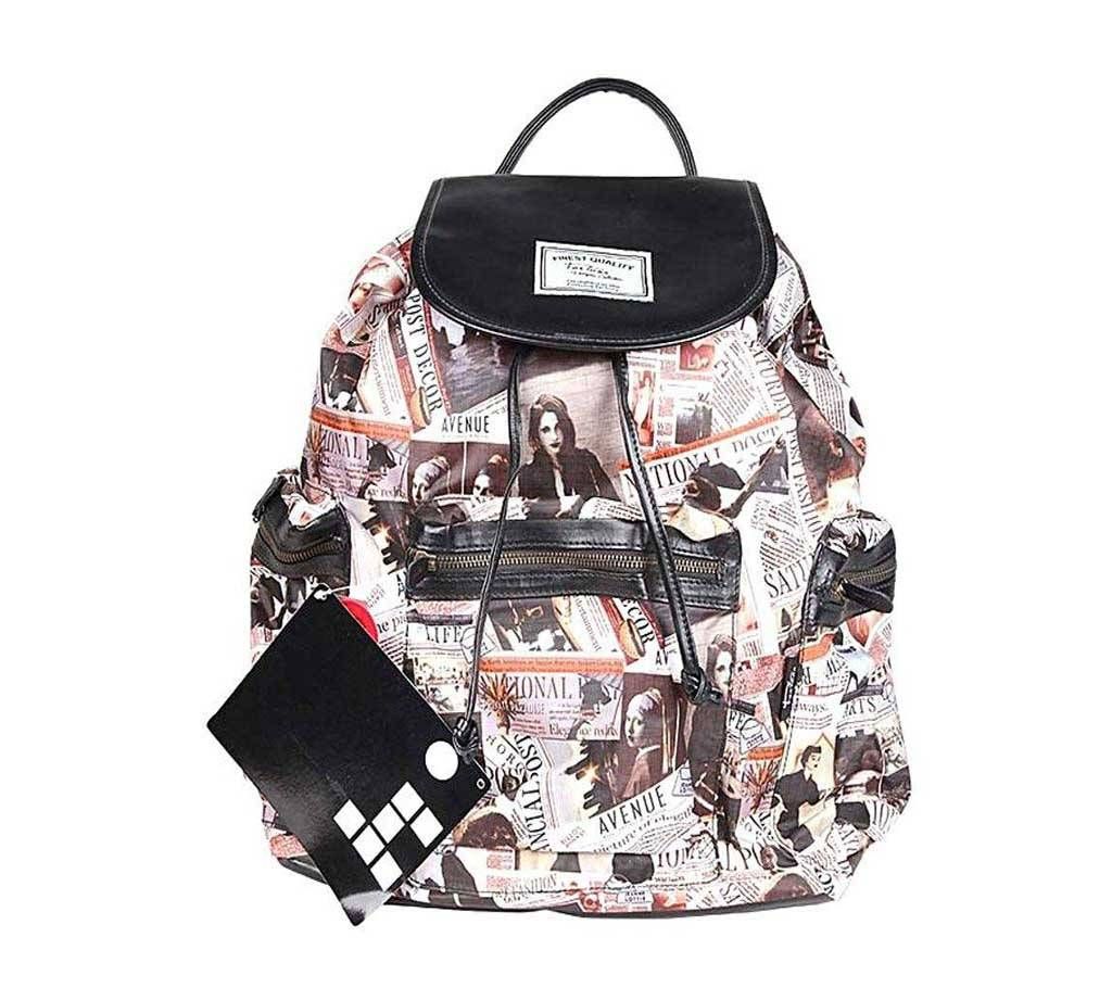 Fortuna Bangladesh Multi-color Fabric Backpack for Women