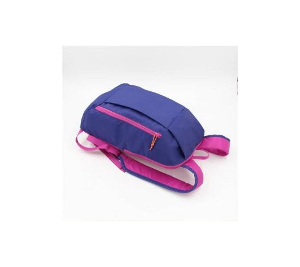 Nylon Fabric Waterproof Sports Bag - Navy blue and pink