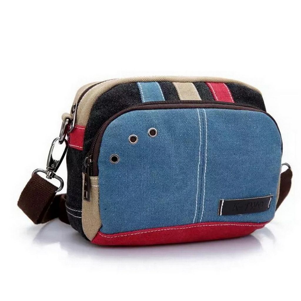 Canvas Side Bag- Blue