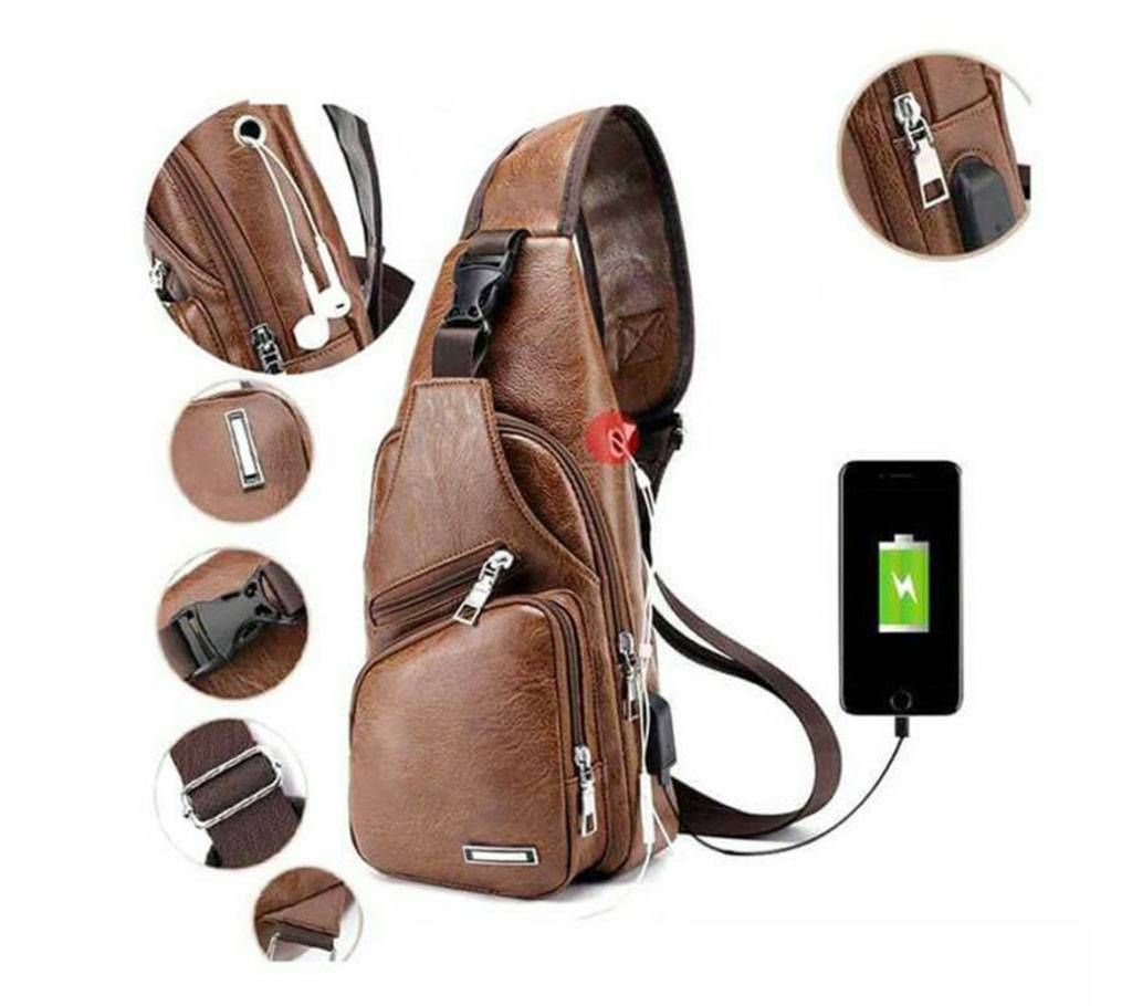 Haodier crossbody leather backpack