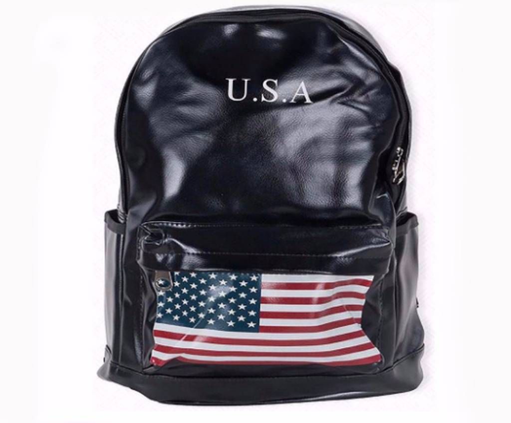 Artificial leather campus backpack 
