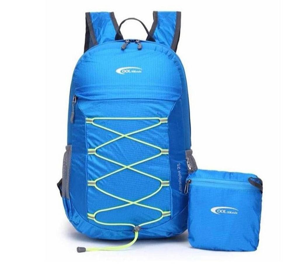Water Resistant Blue Polyester Backpack