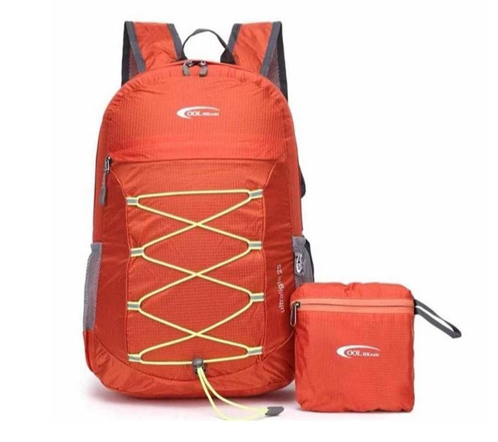 Water Resistant Red Polyester Backpack