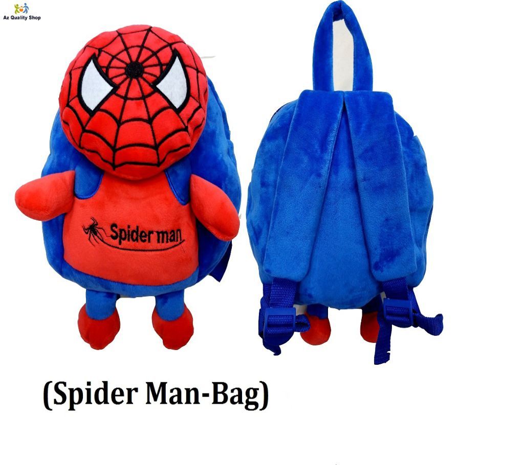 red blue spider man baby school bag