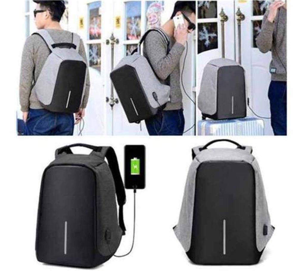 Black and Ash Anti-Theft Business Laptop Backpack