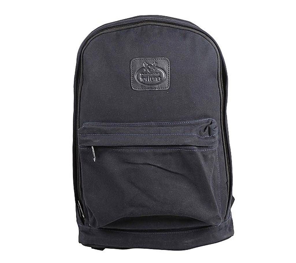 Fortuna Bangladesh Black Fabric Backpack for Men

