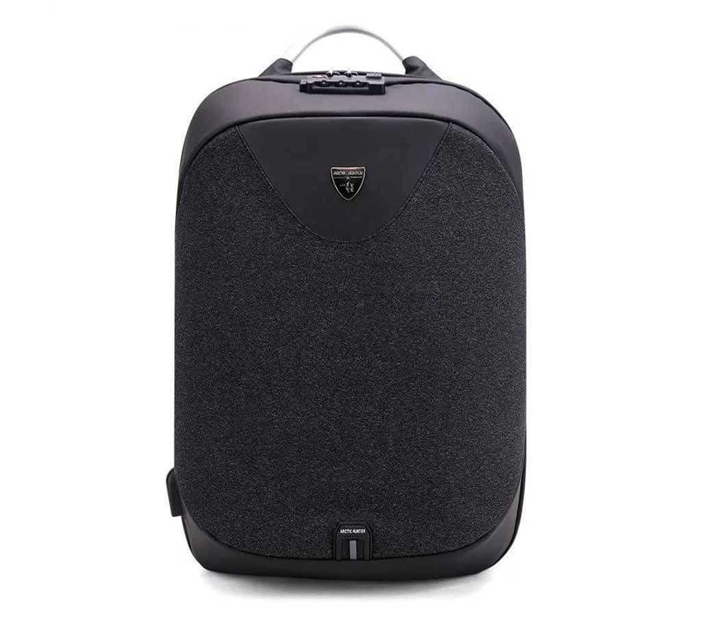 Water Resistant Anti Theft Hidden Zipper Backpack - Black