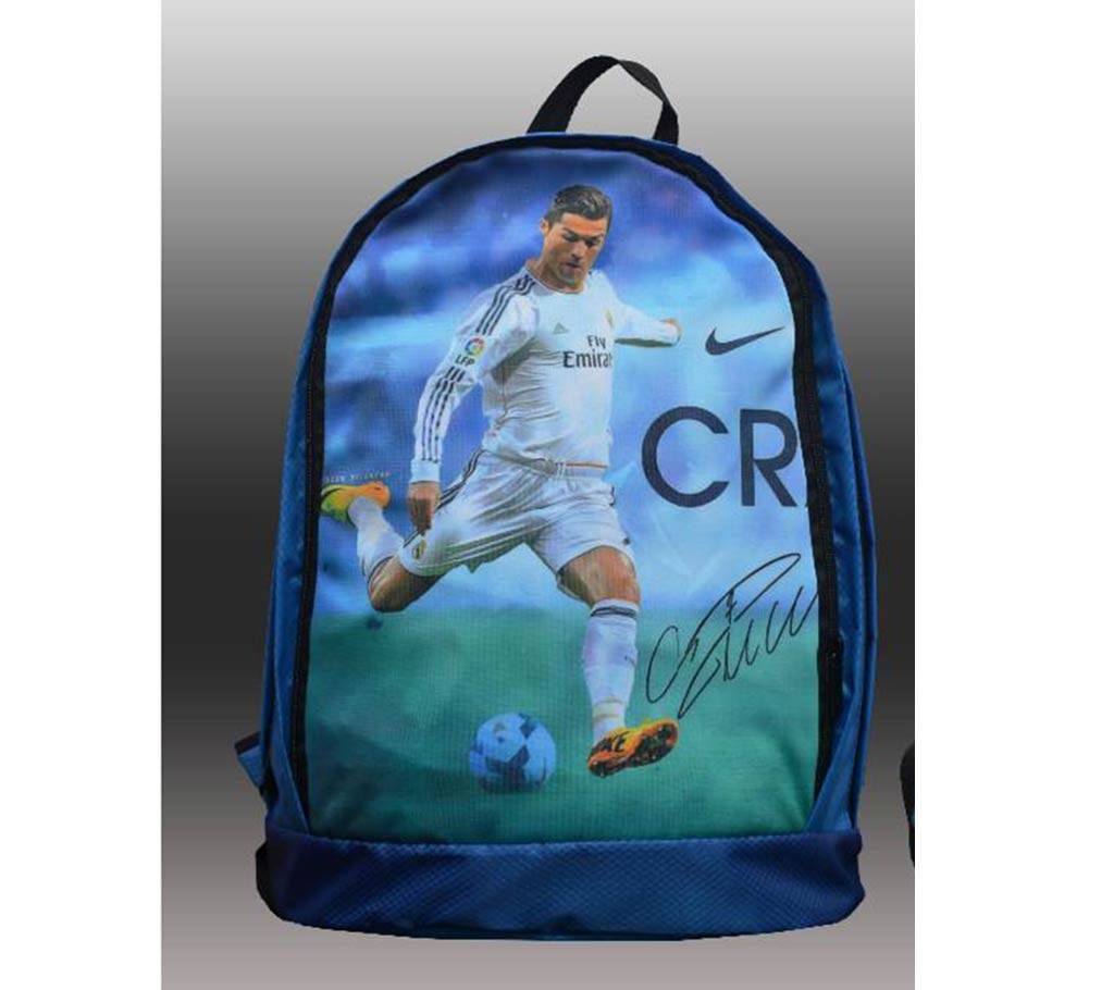Ronaldo printed school Backpack 
