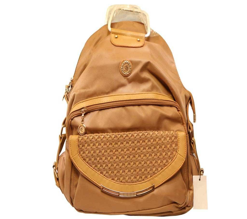 Ladies Parachute Cloth Golden Backpack
