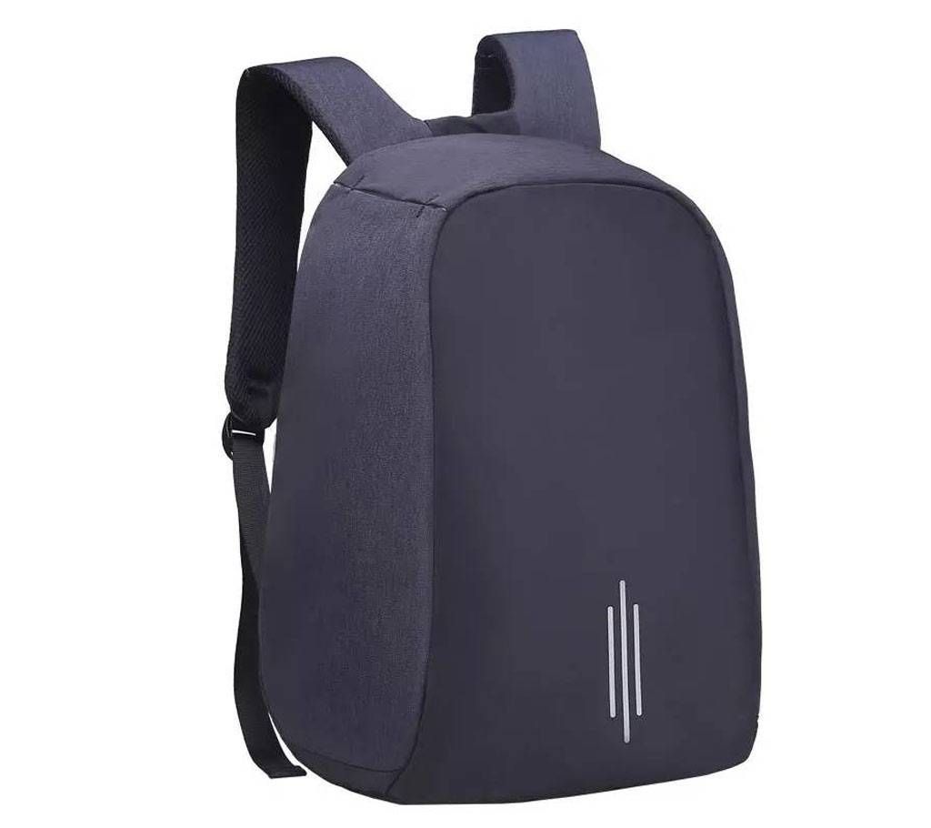 Waterproof Anti Theft Backpack With Pass Lock - Black