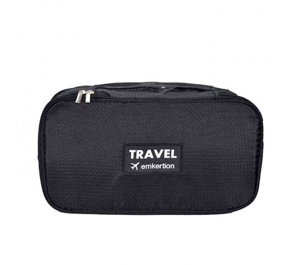 Black Polyester Costetics Bag