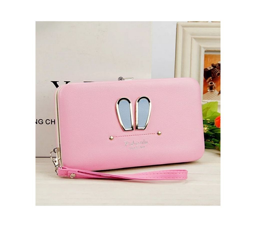 Rabbit Compact  Purse- Light Pink
