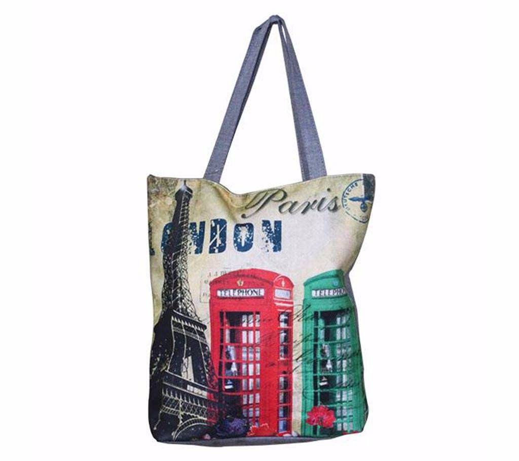 Jute Cotton Paris Ladies Bag