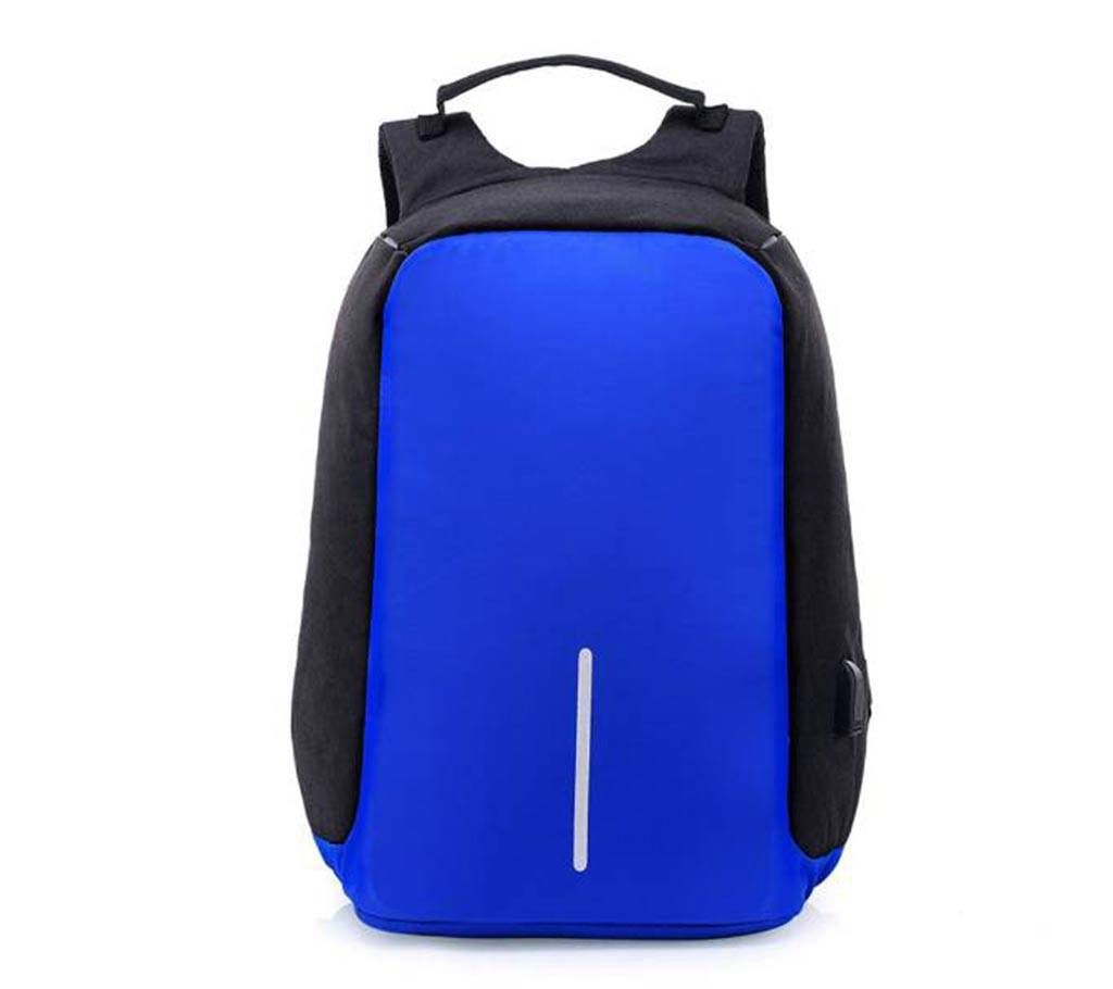 Anti-Theft USB Charging Travel Backpack Blue