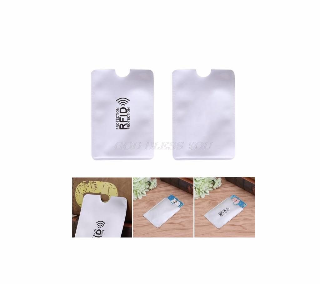 5pcs RFID Card Protector Anti-magnetic Aluminum Foil Portable Bank Card Holder