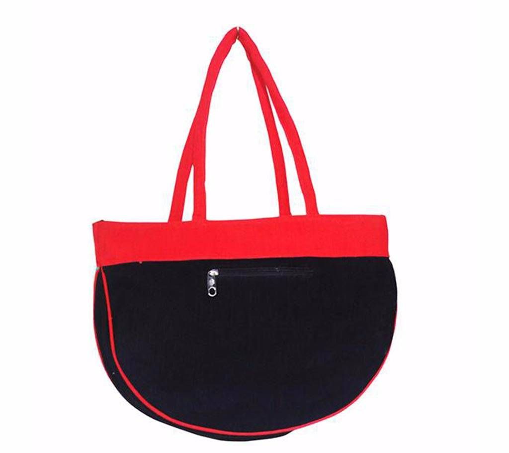 Jute cotton Round Red Bag