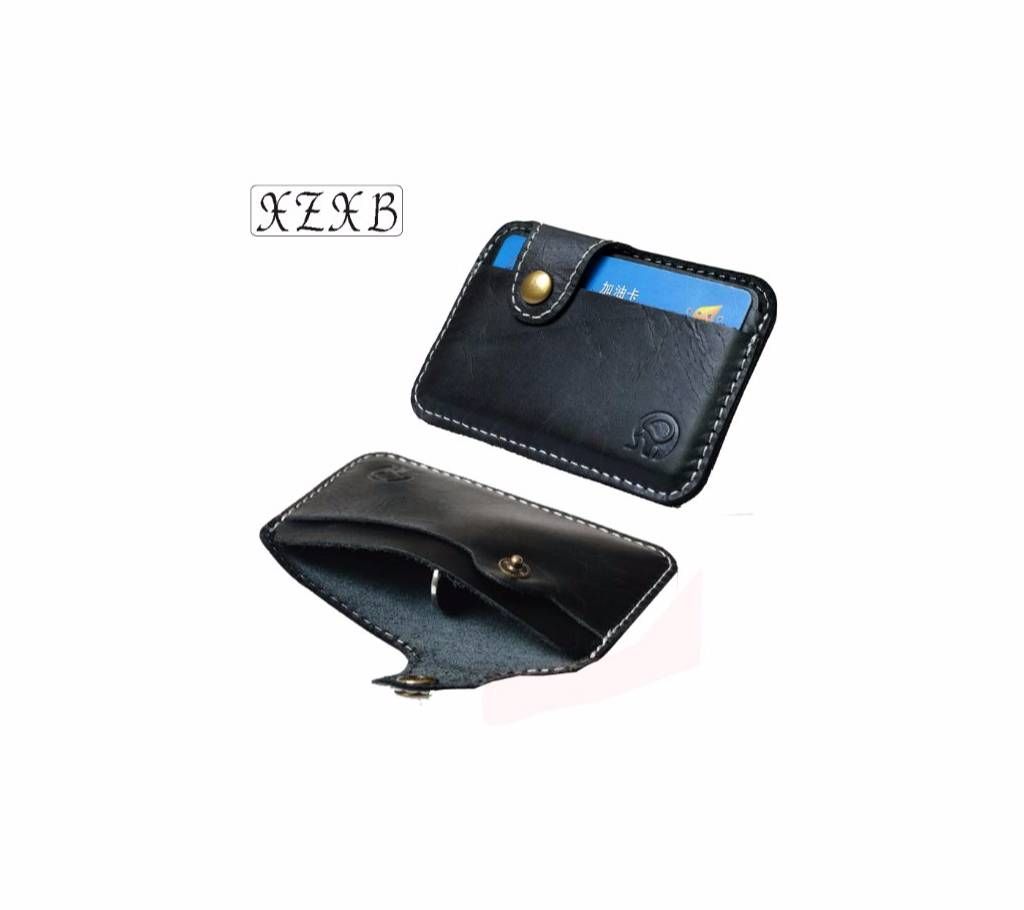 Leather Thin Wallet For Business ID Credit Cards