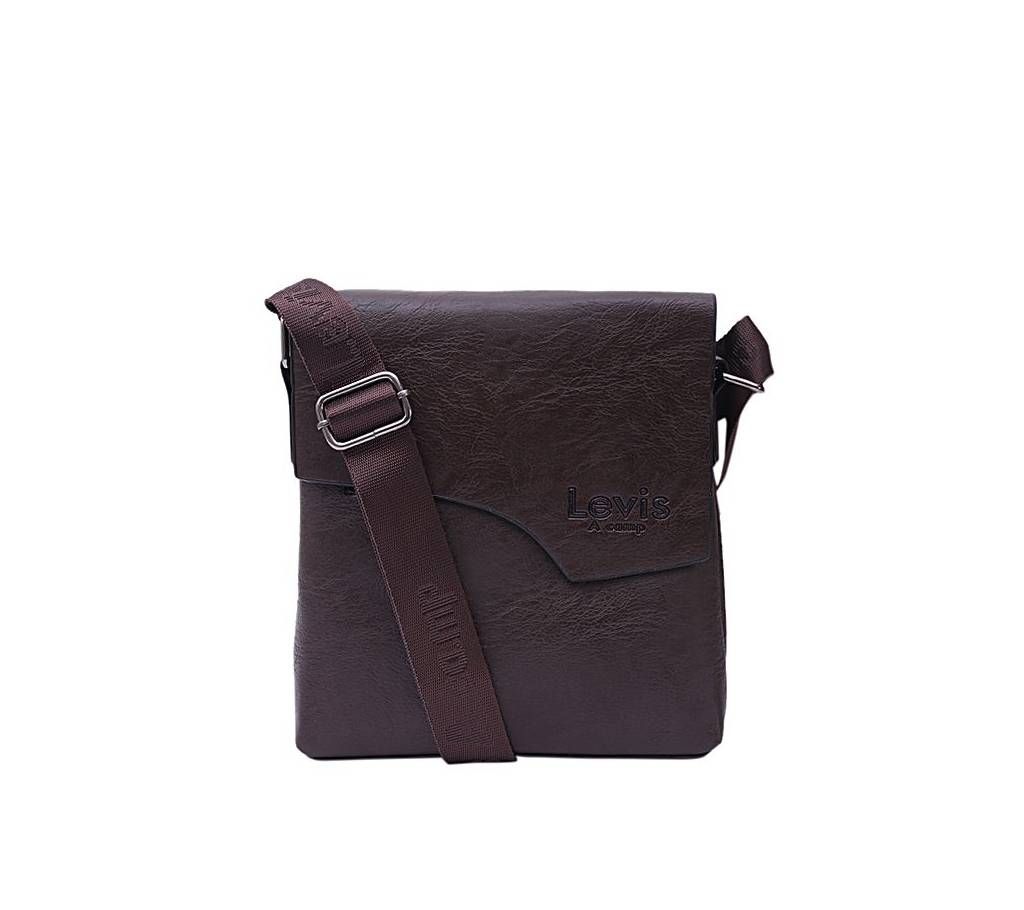 Leather Messenger Bag For Men - Dark Chocolate